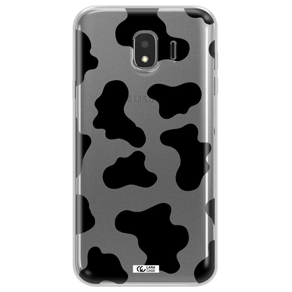 Cow Print Samsung J4 Clear TPU Case