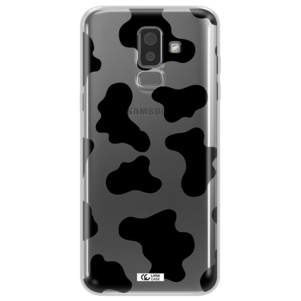 Cow Print Samsung J8 Clear TPU Case