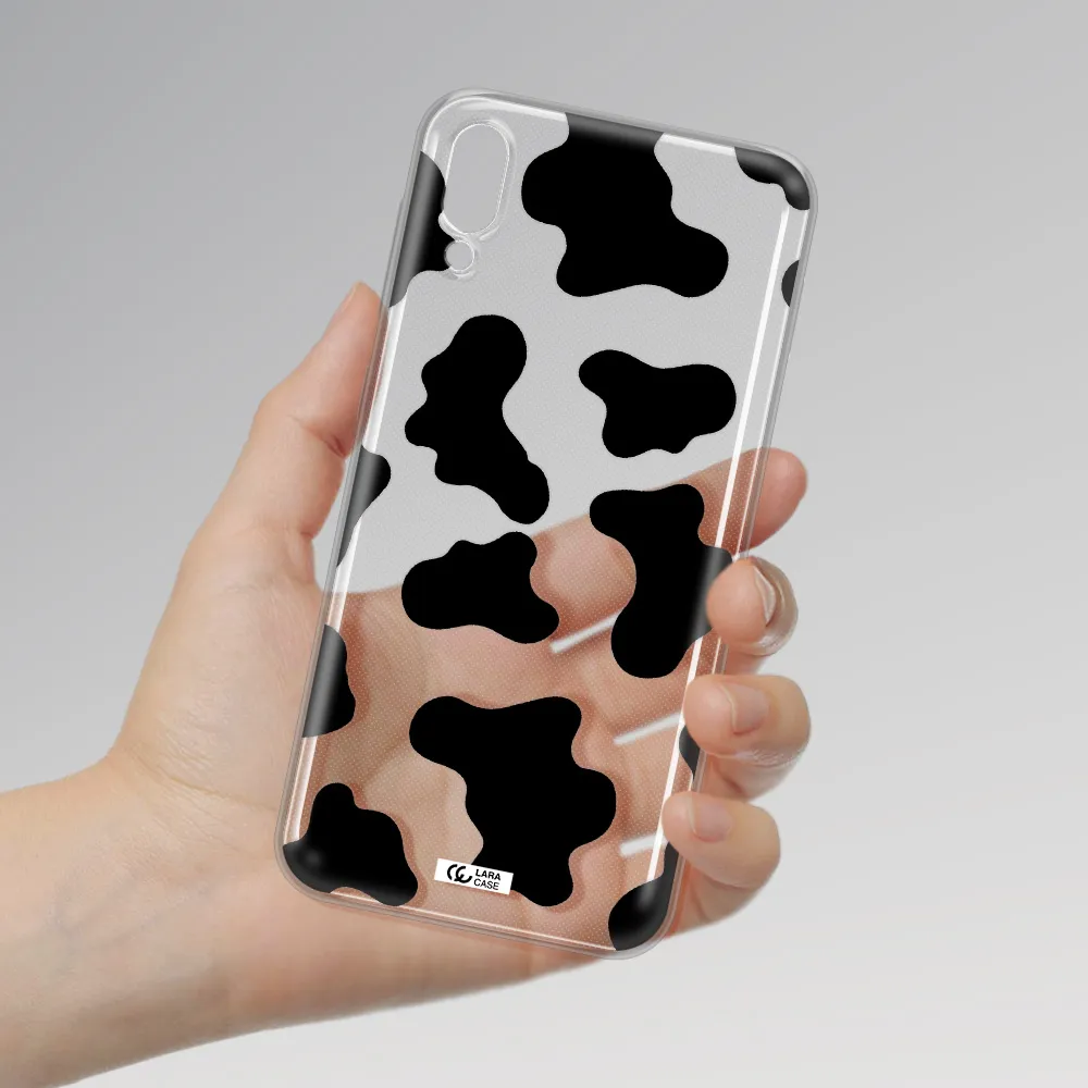 Cow Print Samsung M10 Clear TPU Case