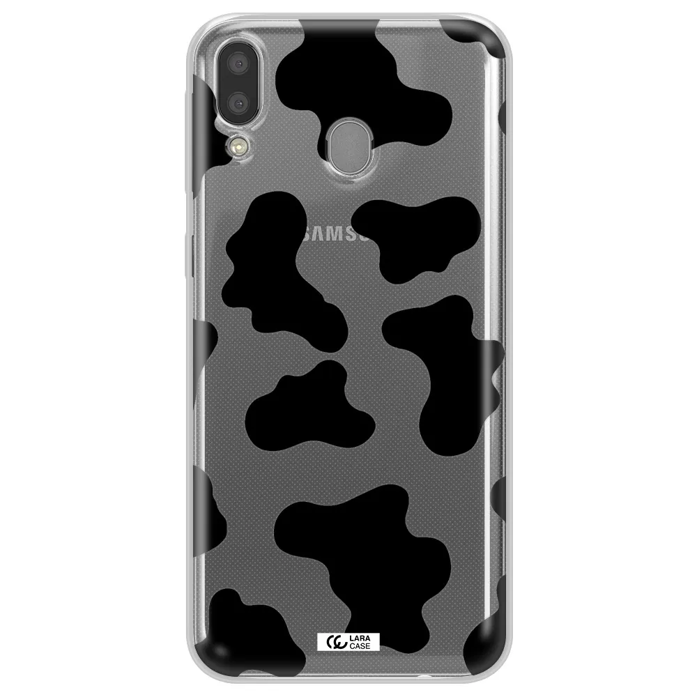 Cow Print Samsung M20 Clear TPU Case
