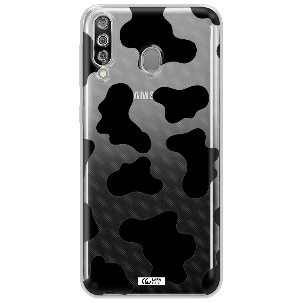 Cow Print Samsung M30 Clear TPU Case