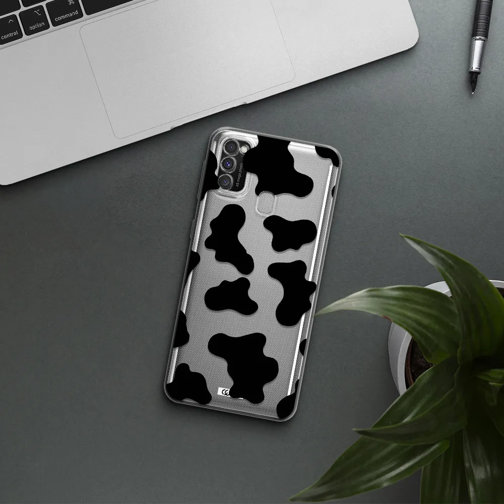 Cow Print Samsung M30S Clear TPU Case
