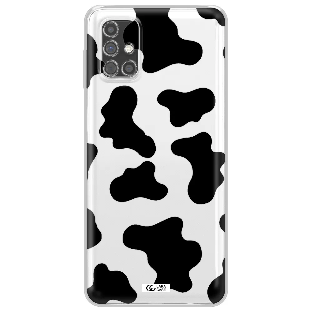 Cow Print Samsung M31S Clear TPU Case