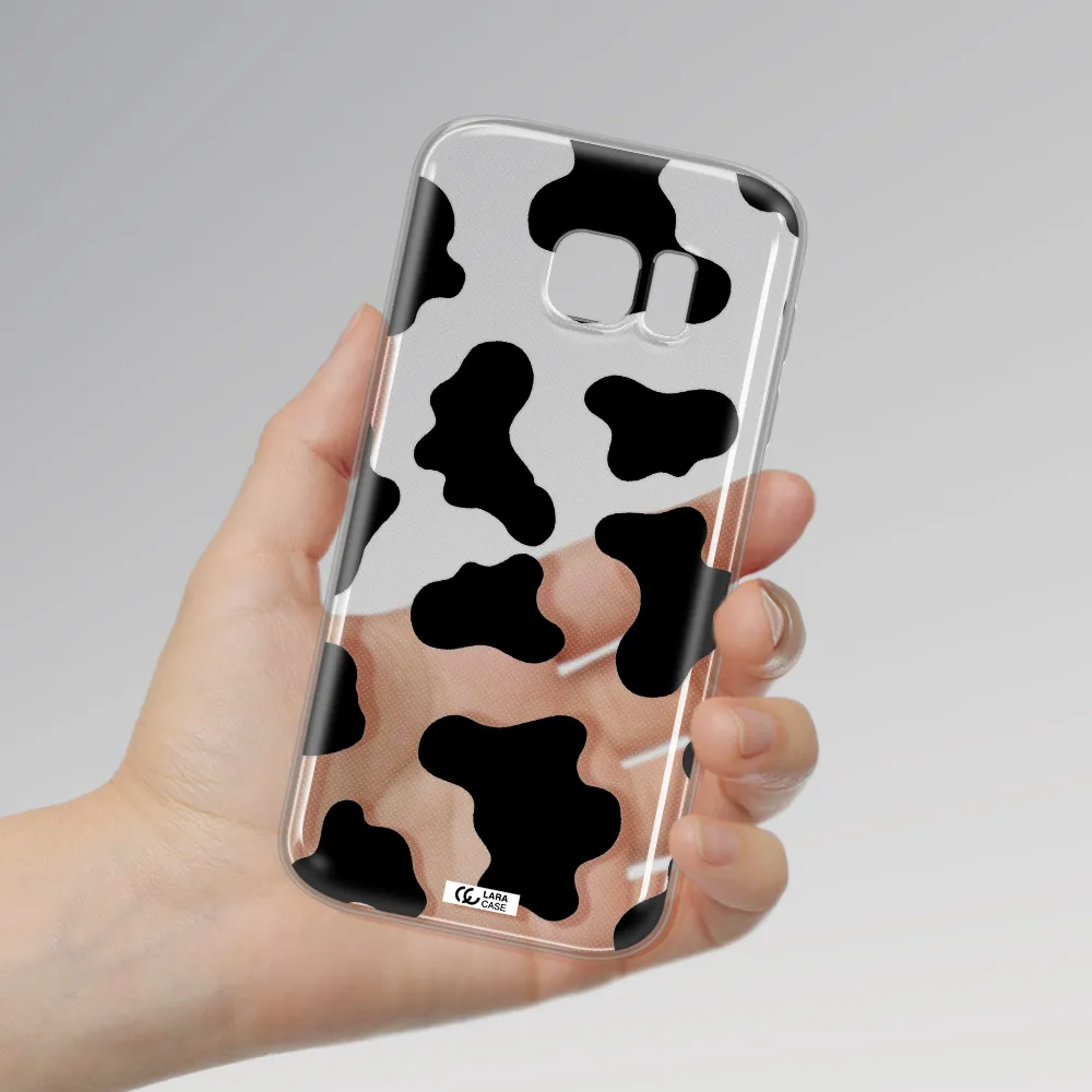 Cow Print Samsung S 7 Clear TPU Case