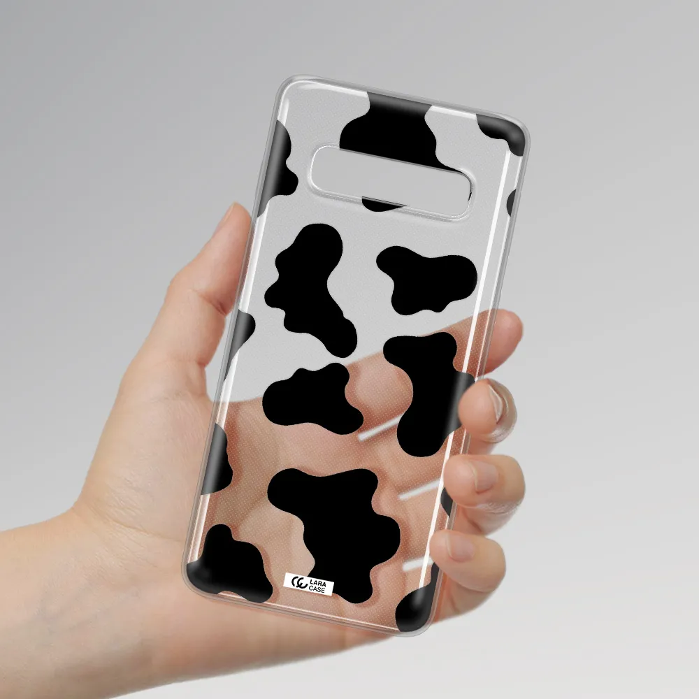 Cow Print Samsung S10 Plus Clear TPU Case