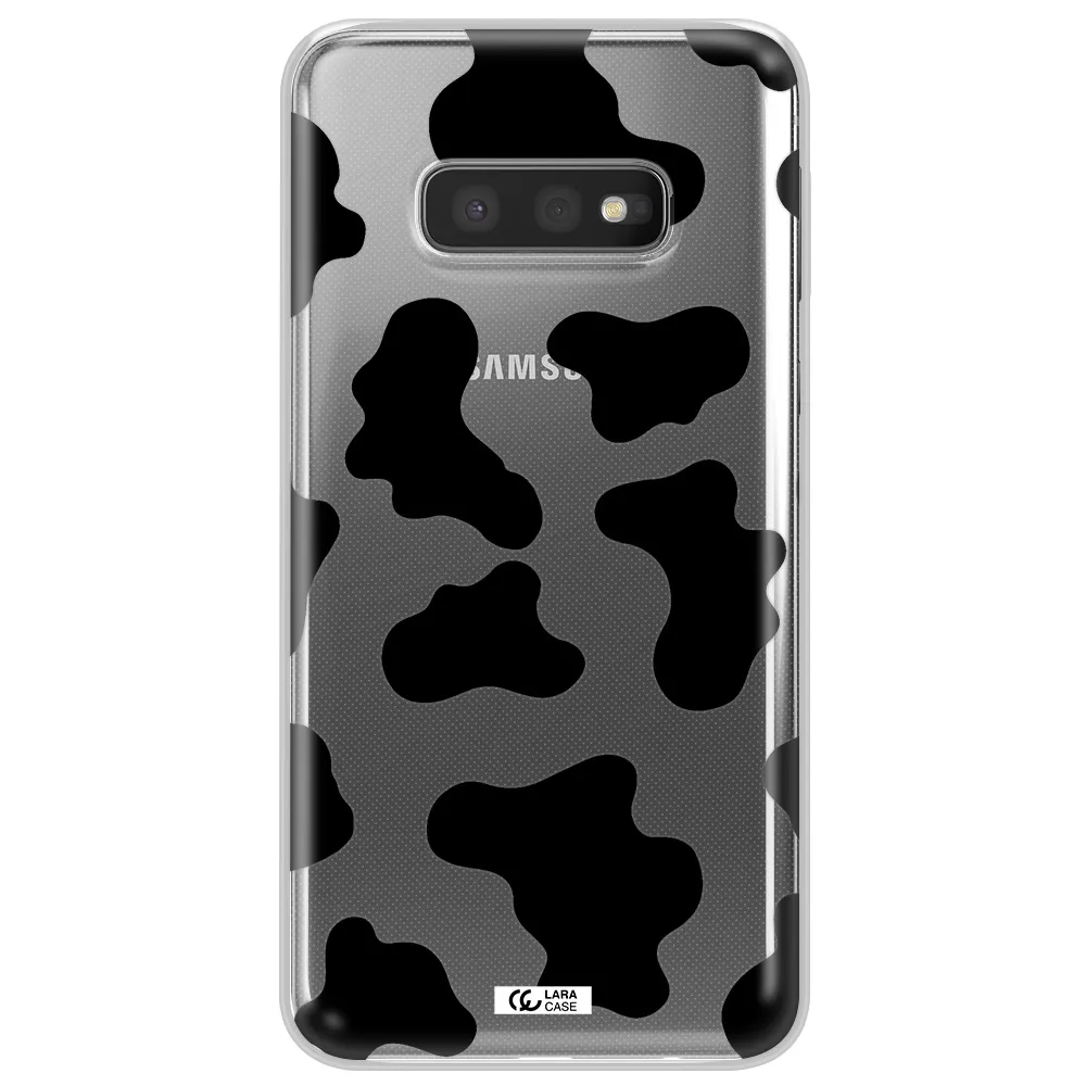 Cow Print Samsung S10e Clear TPU Case