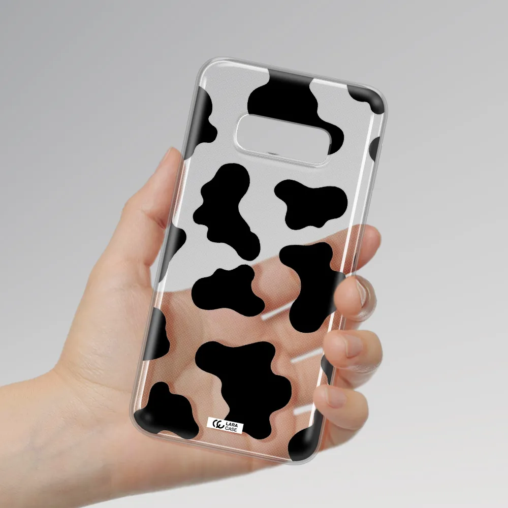 Cow Print Samsung S10e Clear TPU Case