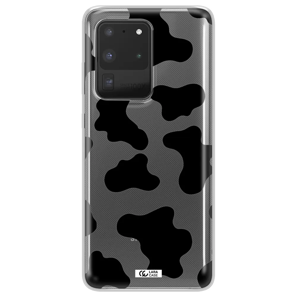 Cow Print Samsung S20 Ultra Clear TPU Case