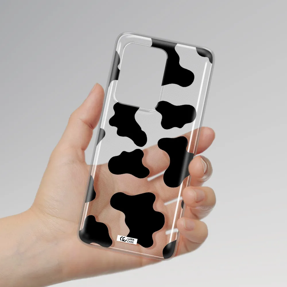 Cow Print Samsung S20 Ultra Clear TPU Case