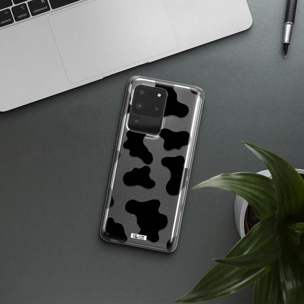 Cow Print Samsung S20 Ultra Clear TPU Case