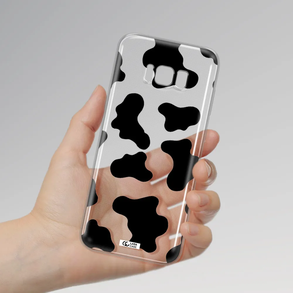 Cow Print Samsung S8 Clear TPU Case