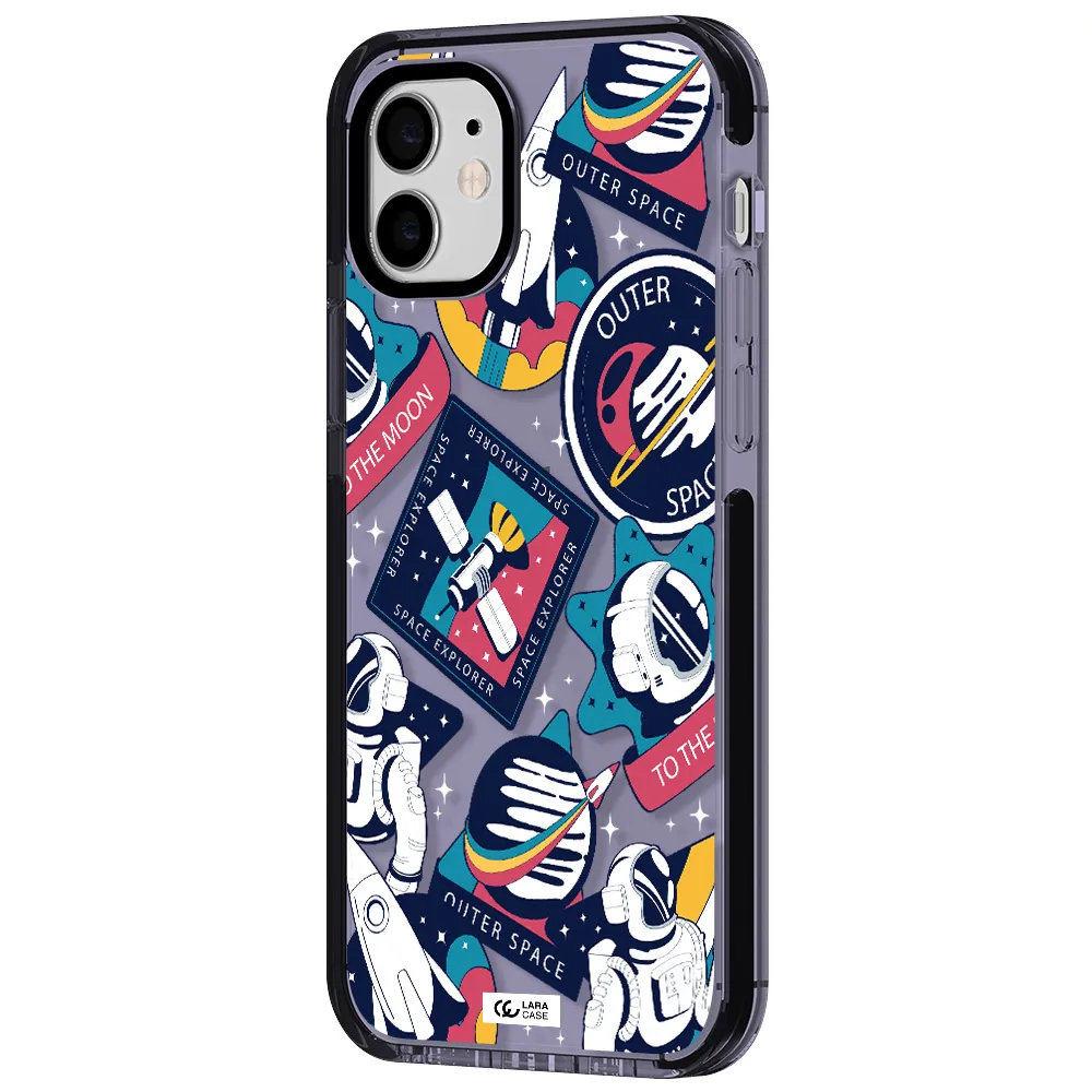 Astronaut Stickers Apple iPhone 11 impact Lilac Case