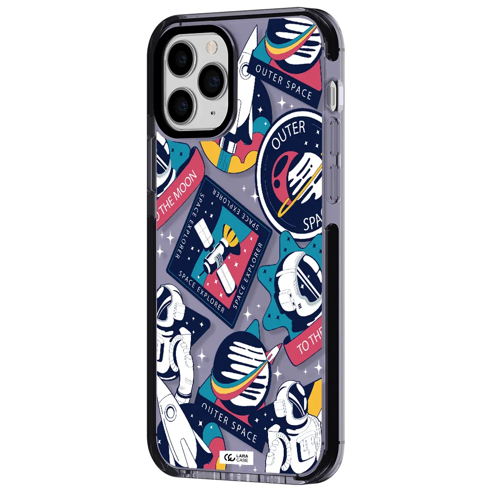 Astronaut Stickers Apple iPhone 11 pro max impact Lilac Case