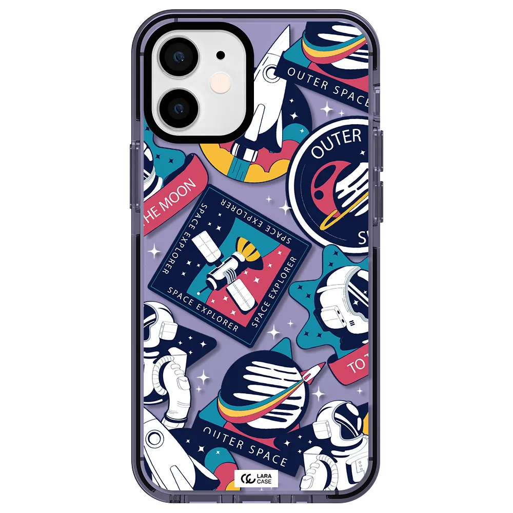 Astronaut Stickers Apple iPhone 12 mini impact Lilac Case