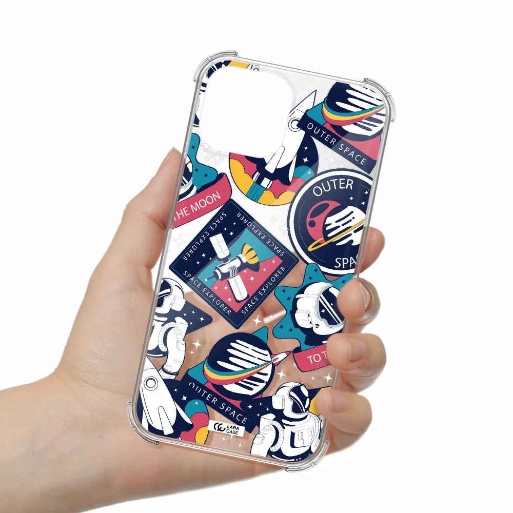 Astronaut Stickers Apple iPhone 13 Clear PC Case