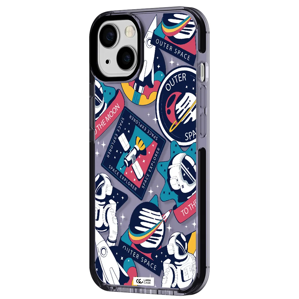 Astronaut Stickers Apple iPhone 13 impact Lilac Case