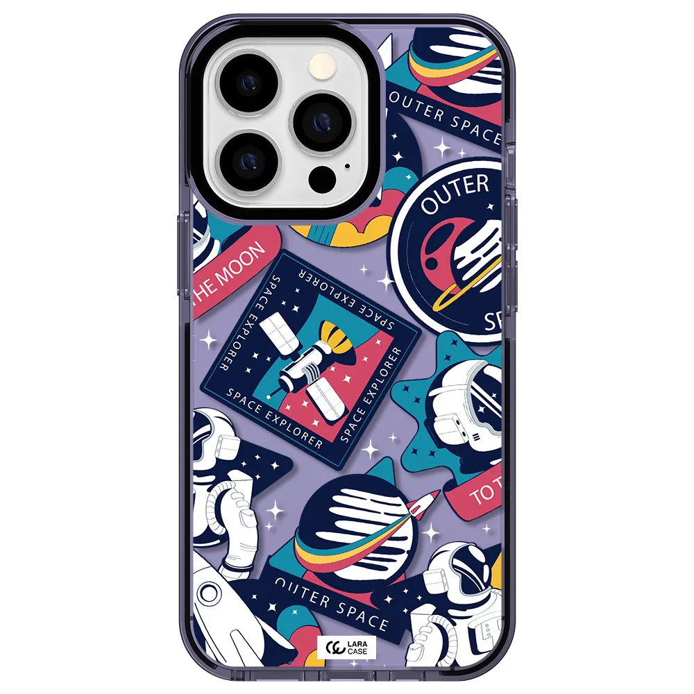 Astronaut Stickers Apple iPhone 13 Pro impact Lilac Case