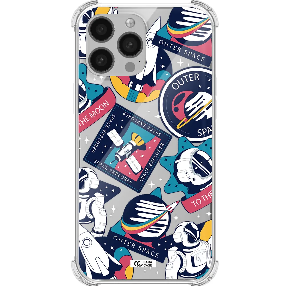 Astronaut Stickers Apple iPhone 13 Pro Max Clear PC Case