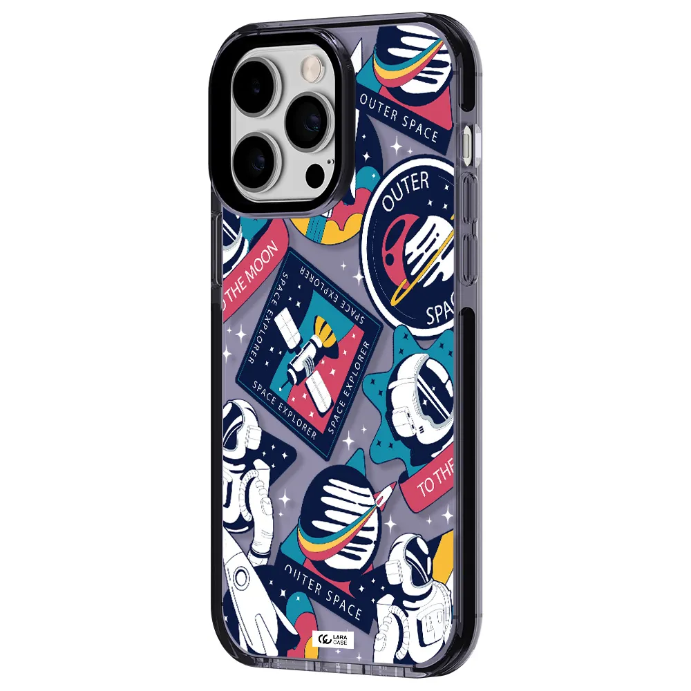 Astronaut Stickers Apple iPhone 15 Pro impact Lilac Case