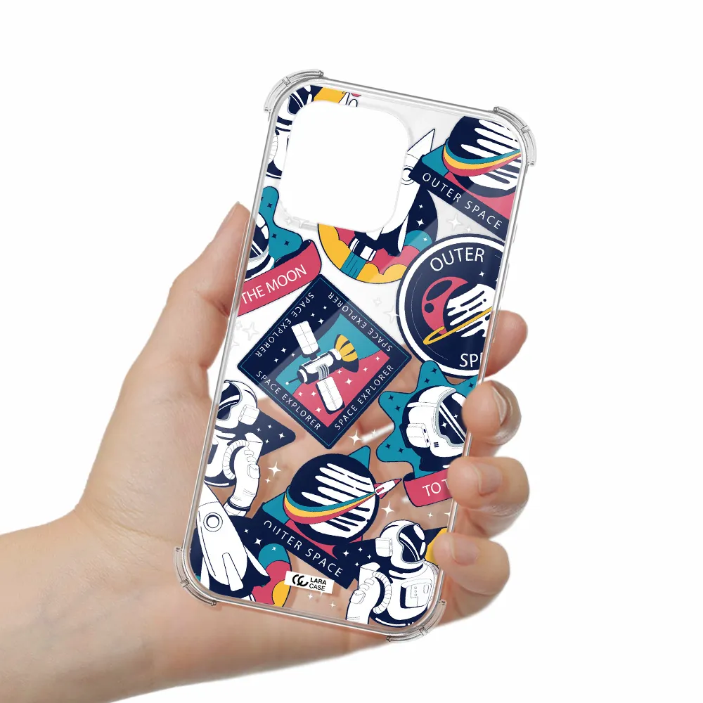 Astronaut Stickers Apple Iphone 16 Pro Max Clear Pc Case
