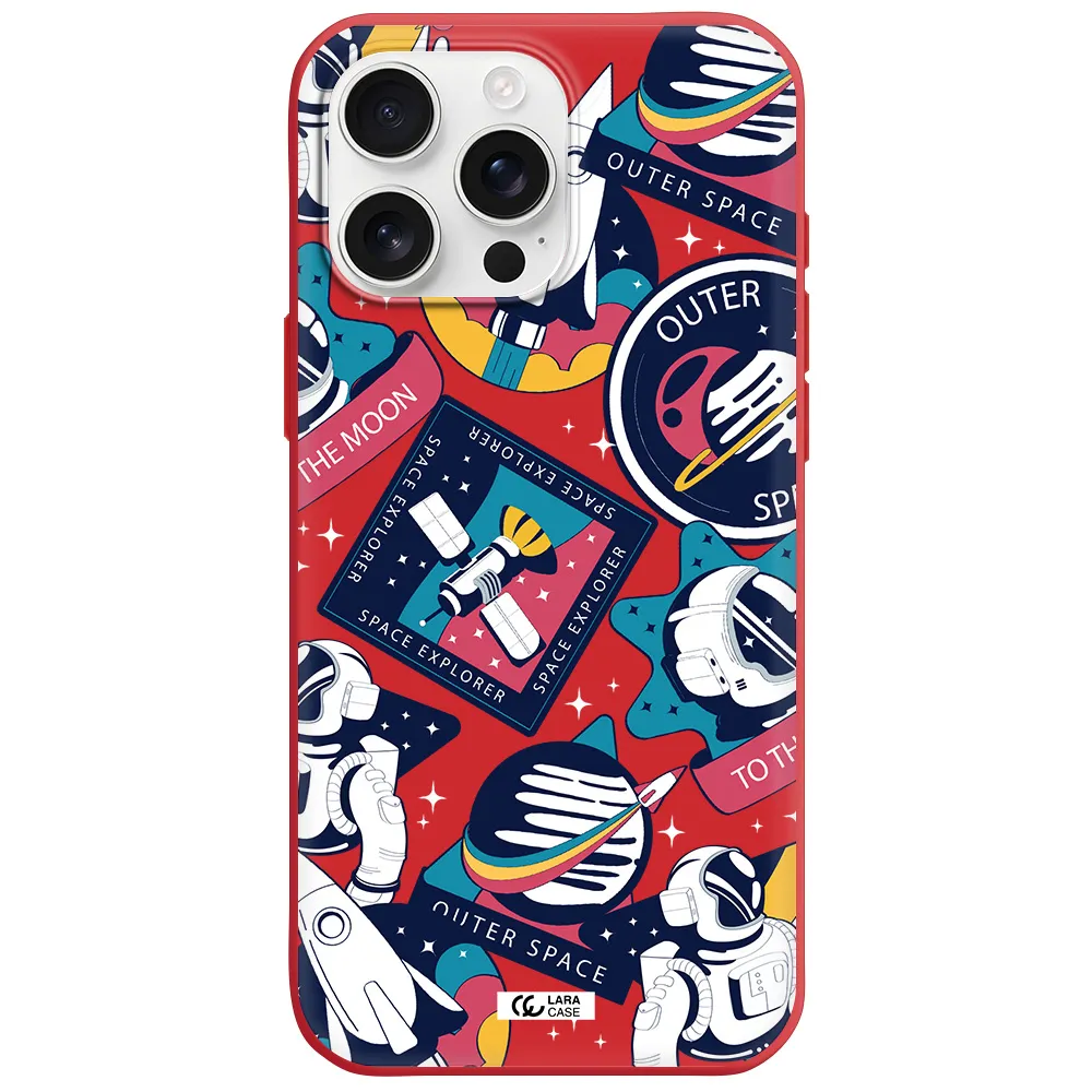 Astronaut Stickers Apple Iphone 16 Pro Max Silicone Stone Case