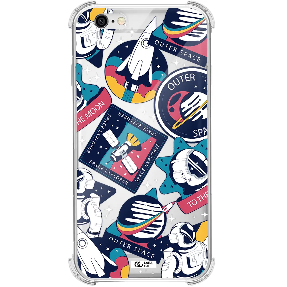 Astronaut Stickers Apple iPhone 6 Clear PC Case