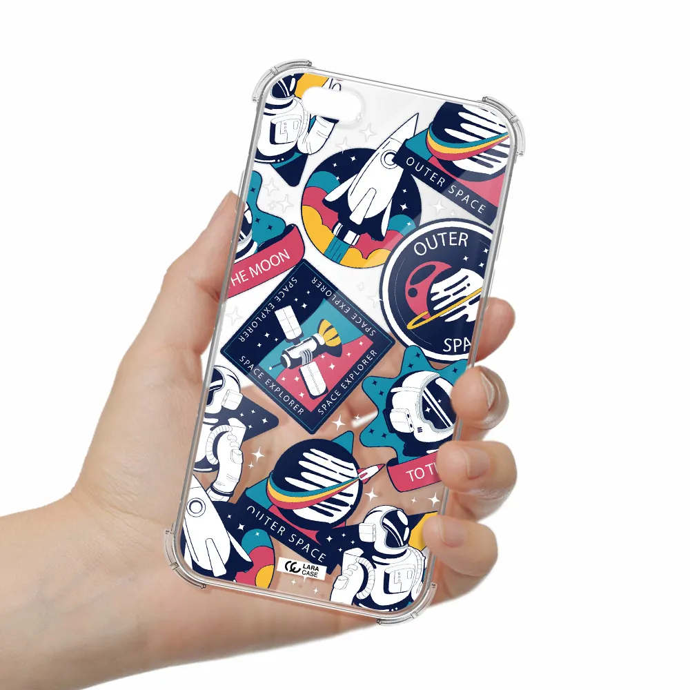 Astronaut Stickers Apple iPhone 6 Clear PC Case