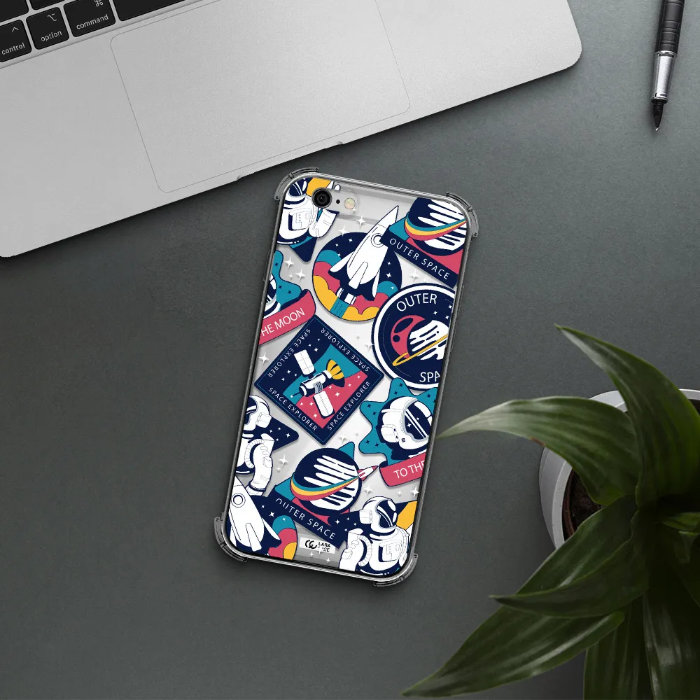 Astronaut Stickers Apple iPhone 6 Clear PC Case