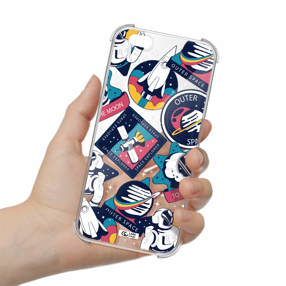 Astronaut Stickers Apple iPhone 6 plus Clear PC Case