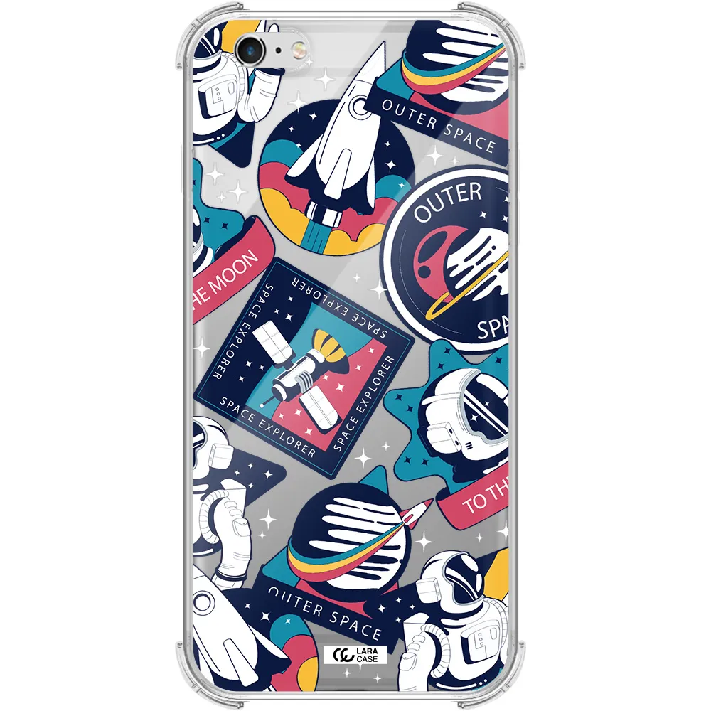 Astronaut Stickers Apple iPhone 6S Clear PC Case