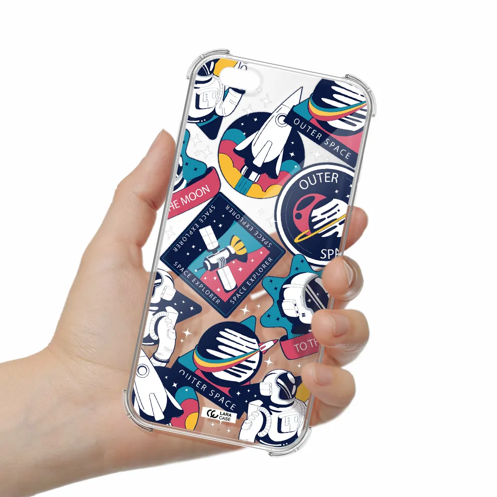 Astronaut Stickers Apple iPhone 6S Clear PC Case