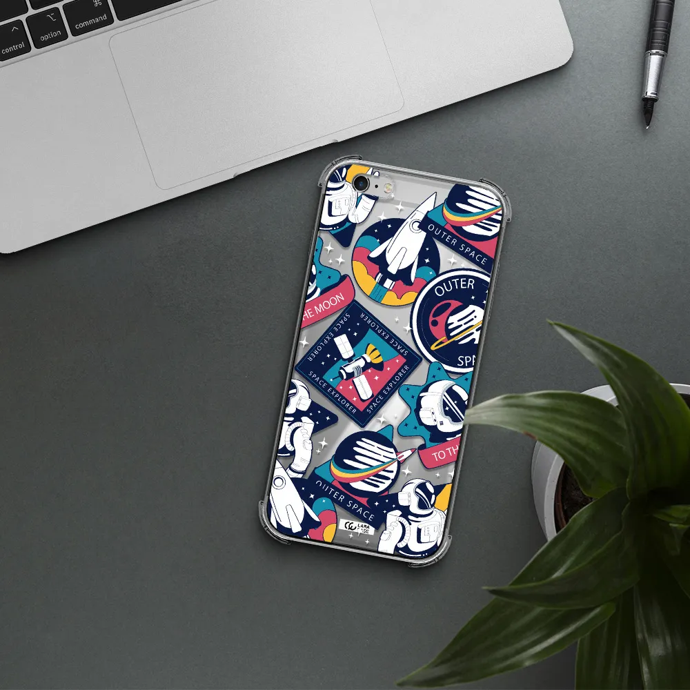 Astronaut Stickers Apple iPhone 6S Clear PC Case