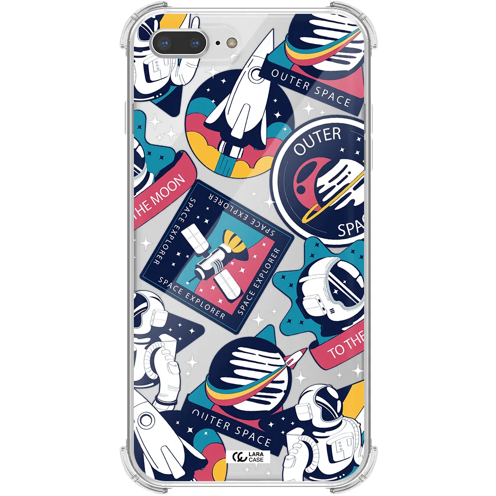 Astronaut Stickers Apple iPhone 7 plus Clear PC Case