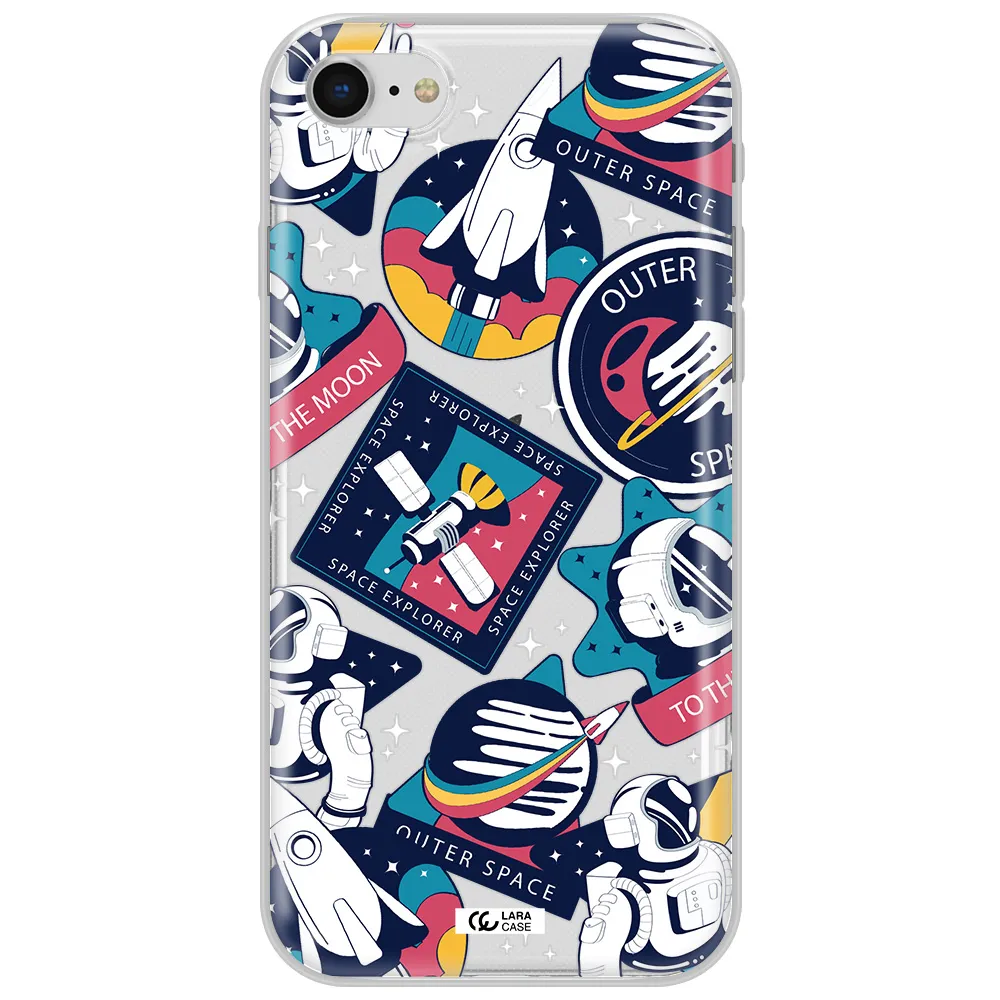 Astronaut Stickers Apple Iphone Se 2020 Clear Tpu Case