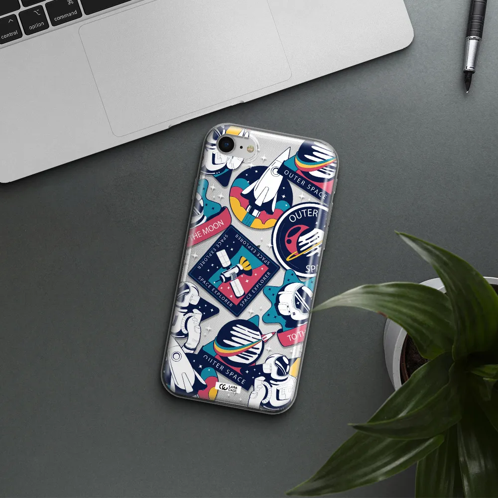 Astronaut Stickers Apple Iphone Se 2020 Clear Tpu Case