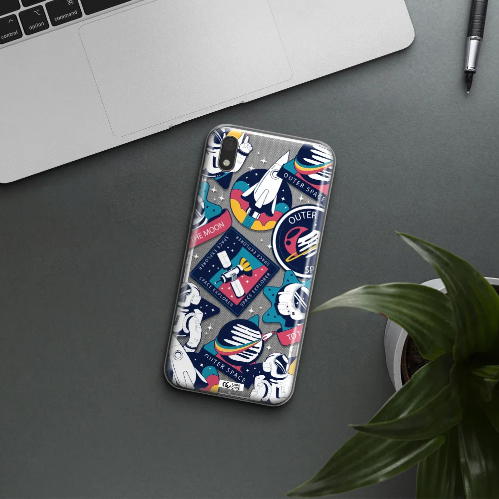 Astronaut Stickers Huawei Honor 8S Clear TPU Case