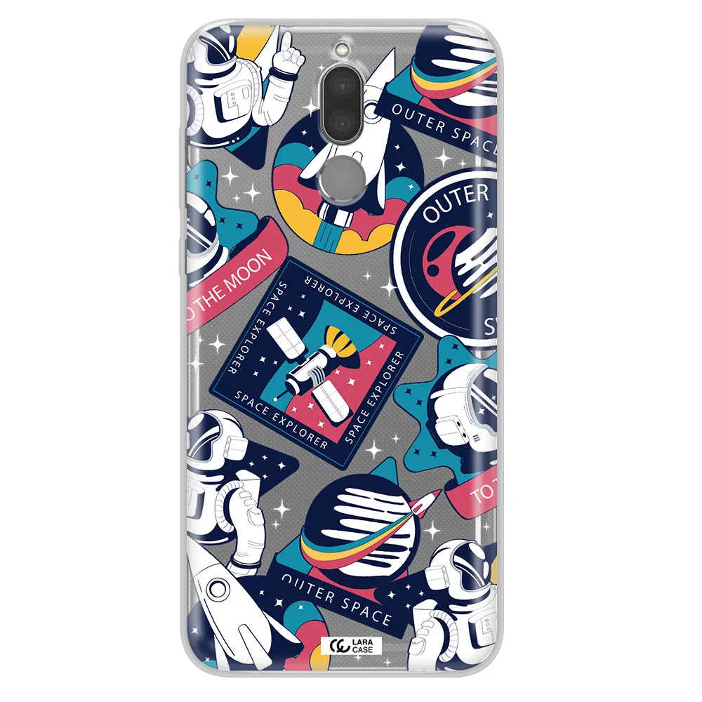 Astronaut Stickers Huawei Mate 10 Lite Clear TPU Case