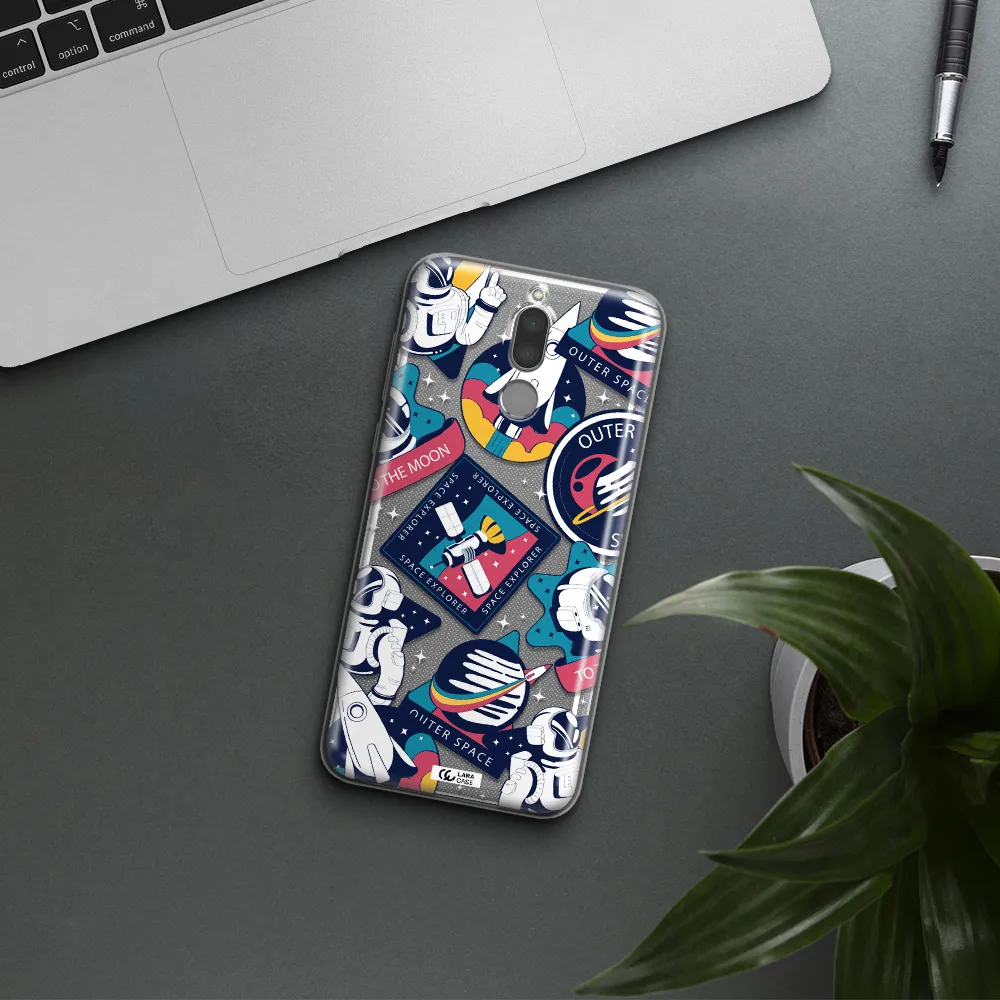Astronaut Stickers Huawei Mate 10 Lite Clear TPU Case