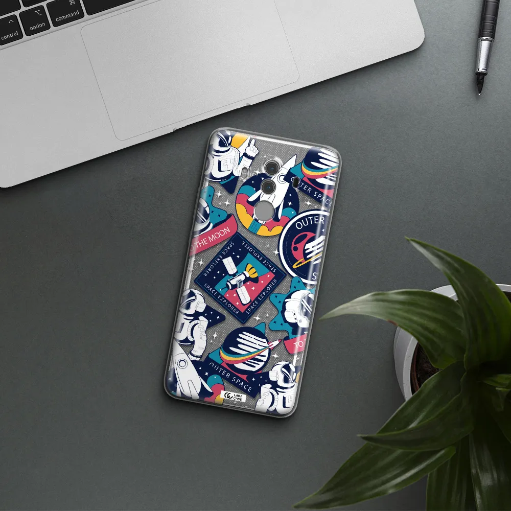 Astronaut Stickers Huawei Mate 10 Pro Clear TPU Case