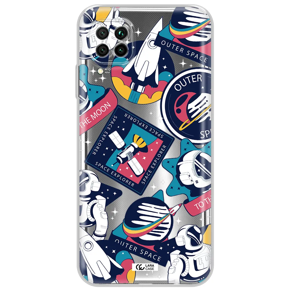 Astronaut Stickers Huawei Nova 7I Clear Tpu Case