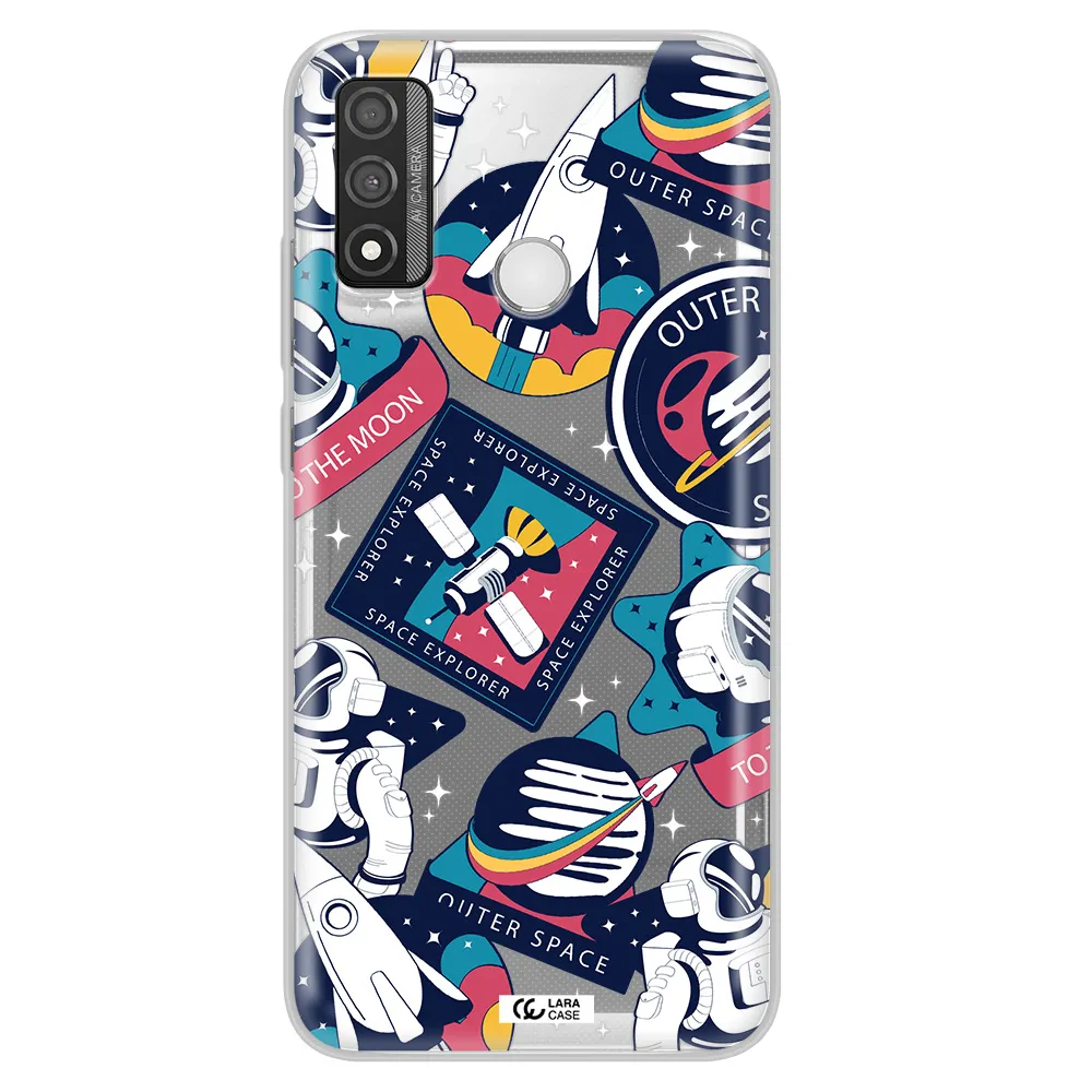 Astronaut Stickers Huawei P Smart 2020 Clear TPU Case