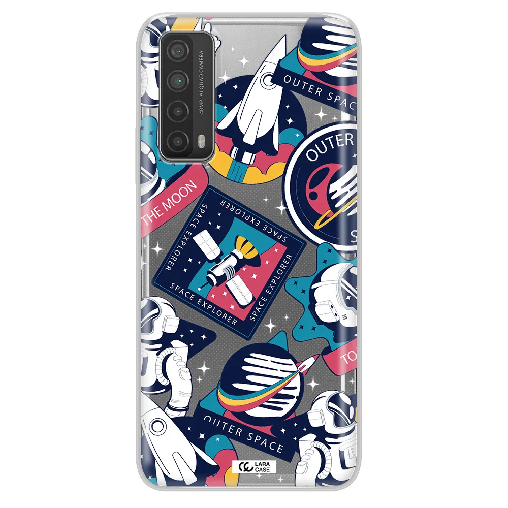 Astronaut Stickers Huawei P Smart 2021 Clear TPU Case
