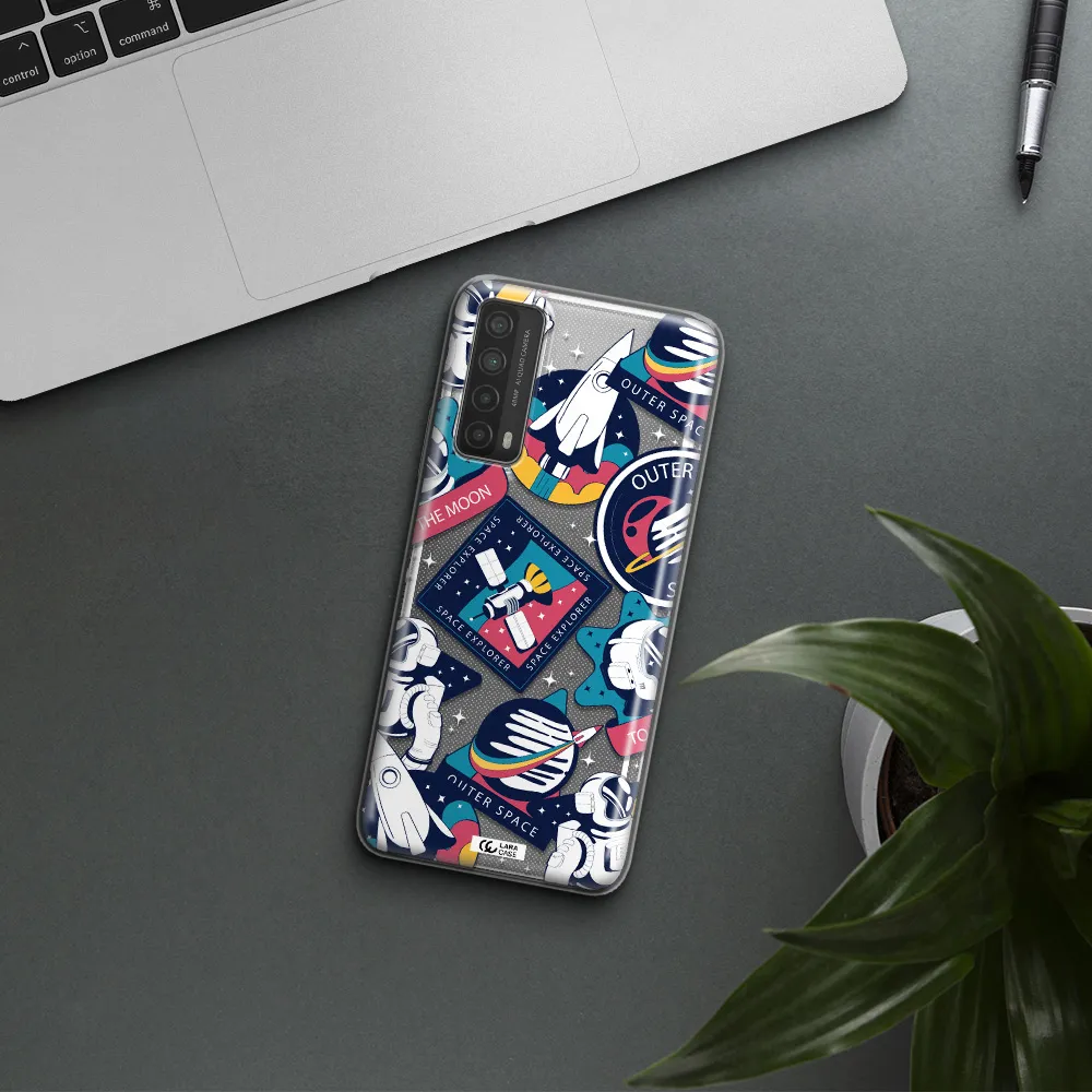 Astronaut Stickers Huawei P Smart 2021 Clear TPU Case