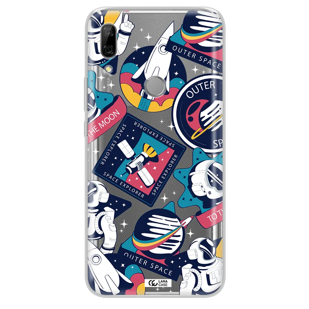 Astronaut Stickers Huawei P Smart Z Clear TPU Case