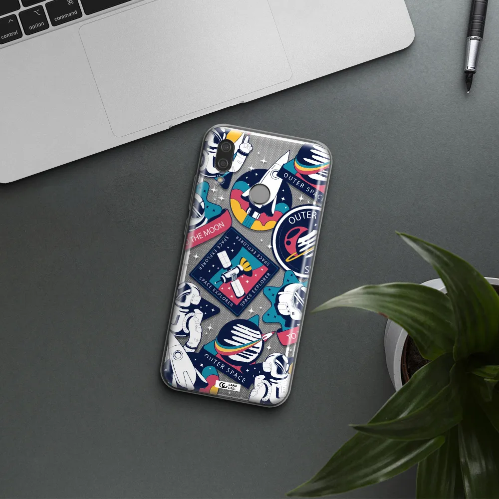 Astronaut Stickers Huawei P20 Lite Clear TPU Case