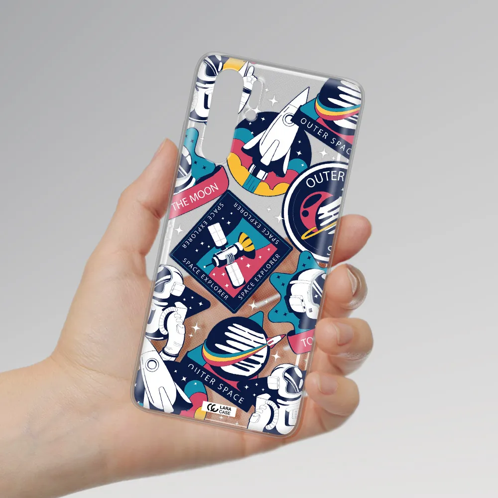 Astronaut Stickers Huawei P30 Pro Clear TPU Case