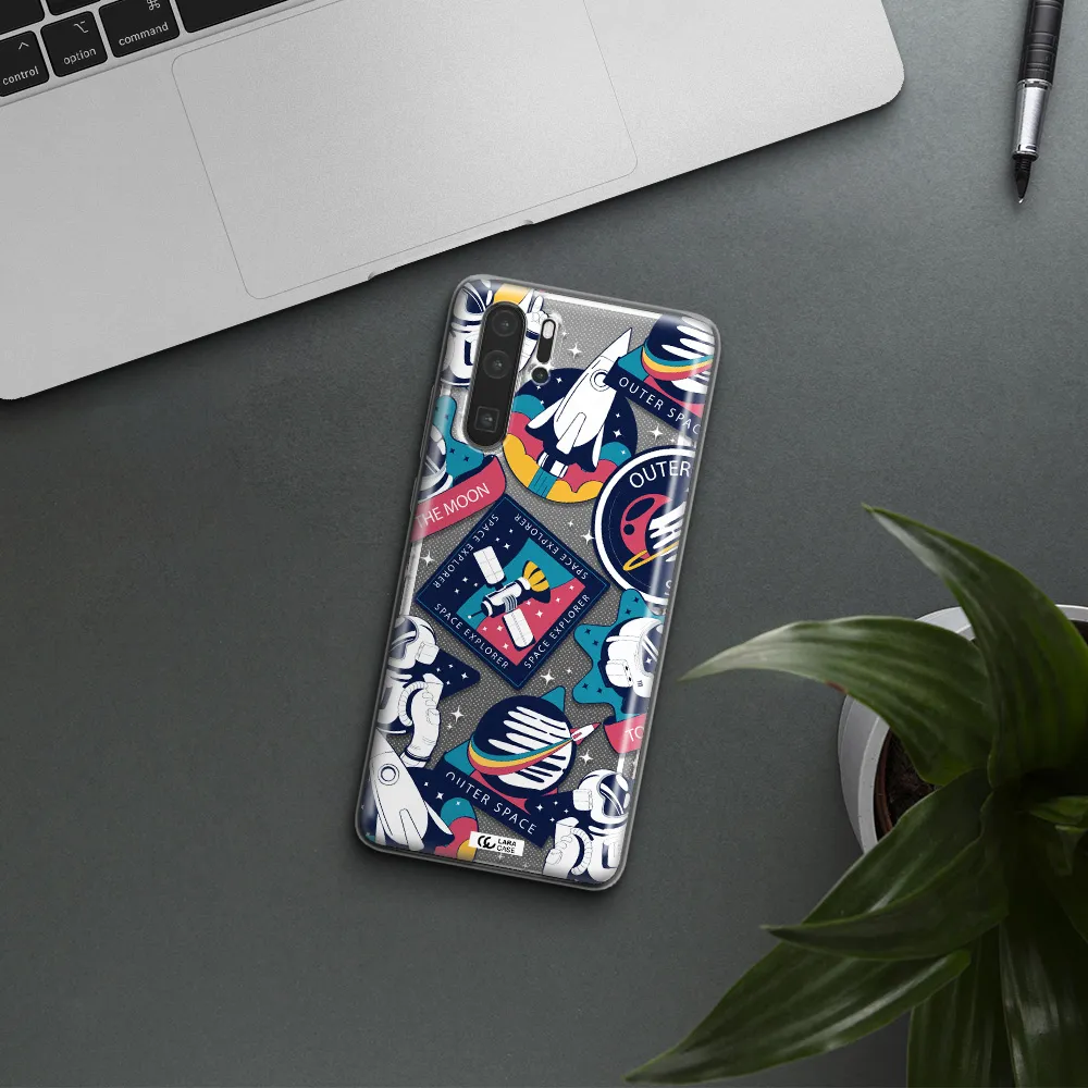 Astronaut Stickers Huawei P30 Pro Clear TPU Case
