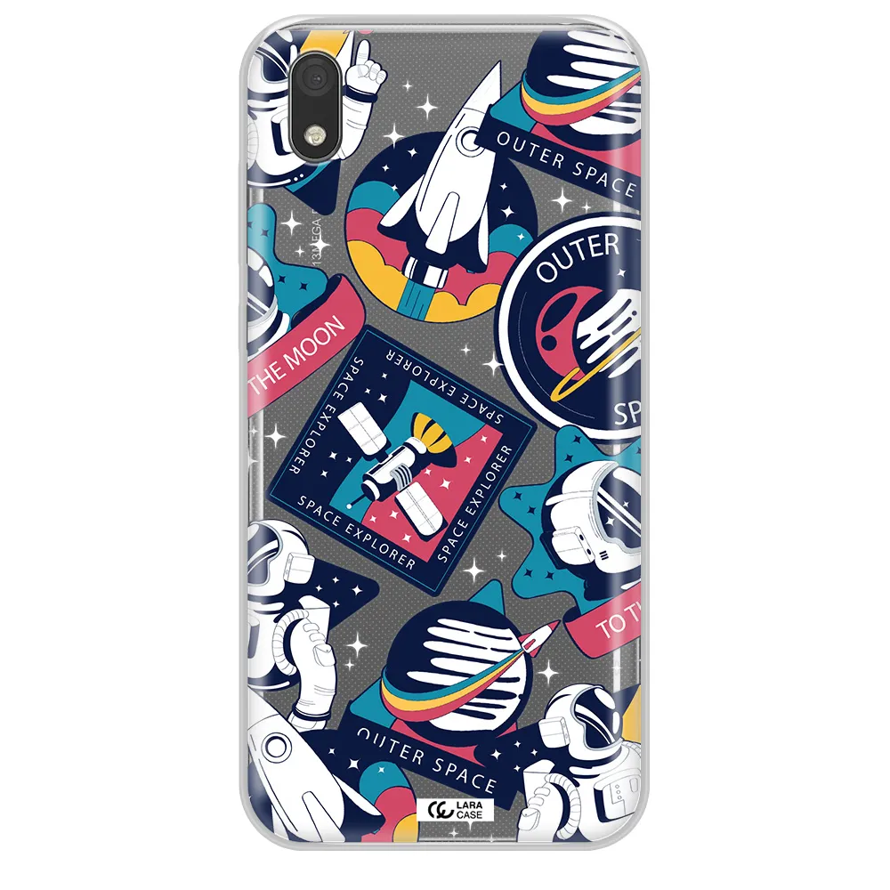 Astronaut Stickers Huawei Y5 2019 Clear TPU Case