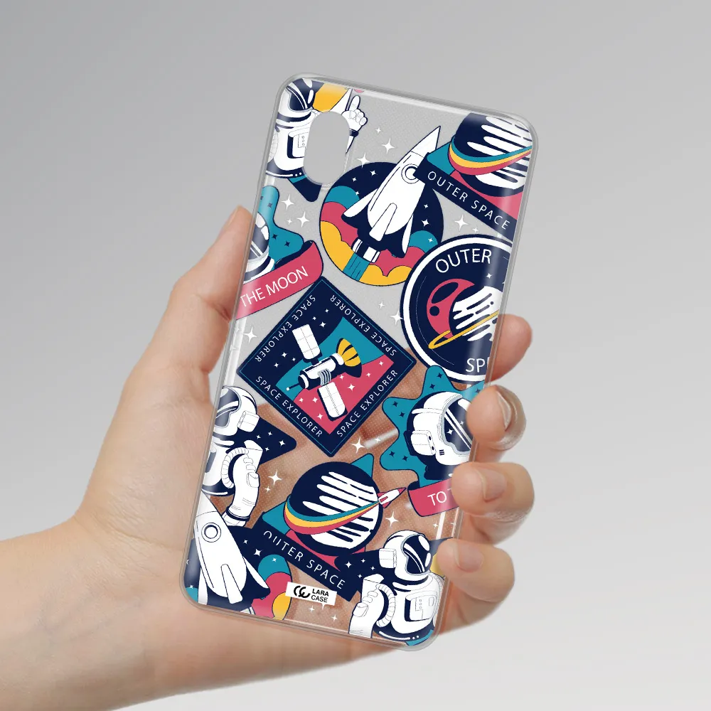 Astronaut Stickers Samsung A01 Core Clear Tpu Case
