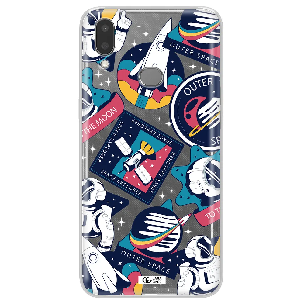 Astronaut Stickers Samsung A10S Clear TPU Case